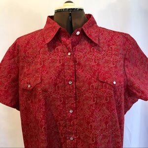 Back In The Saddle Shirt Western Paisley NWOT 2X